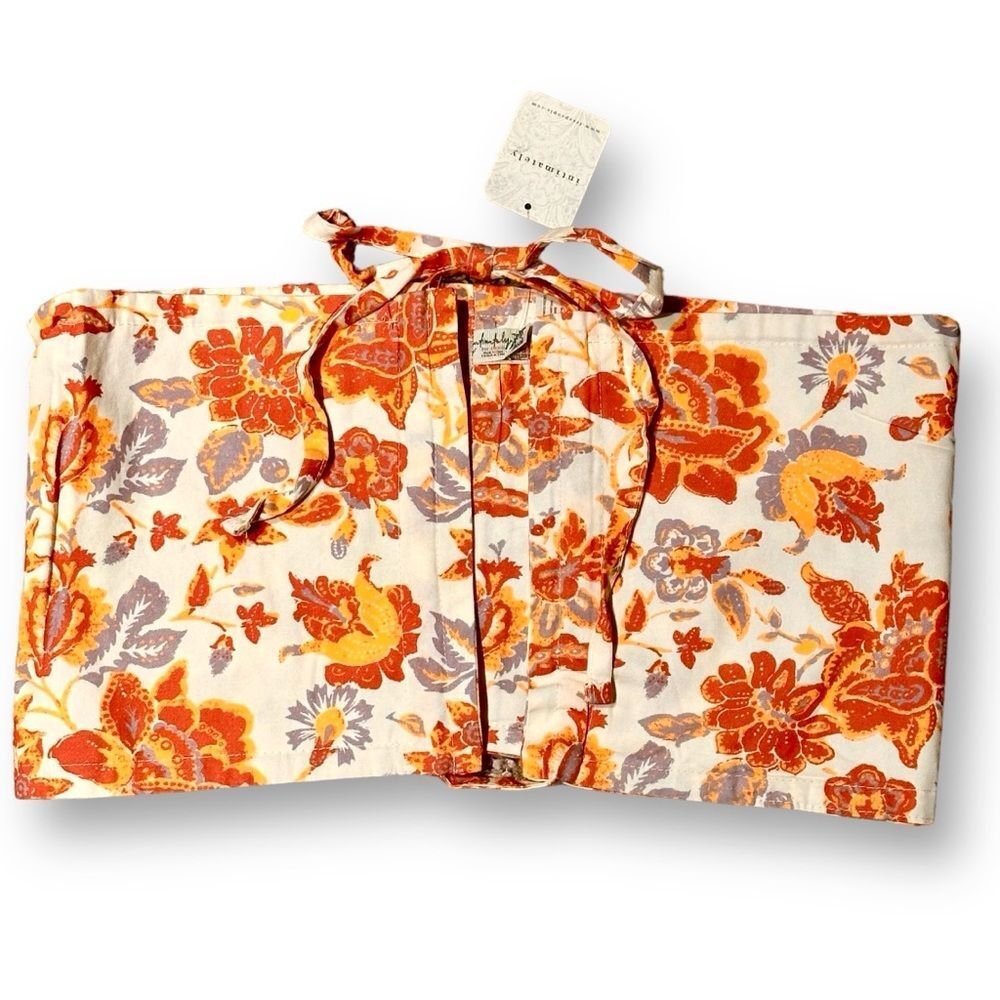 Free People Small convertable bandeau orange & white floral new with tags - Picture 9 of 14